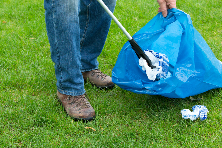 Person litter picking